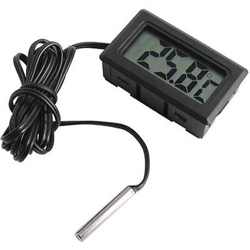 Термометр электронный выносной: STH0014UR, Встраиваемый цифровой термометр с выносным датчиком (красный индикатор)