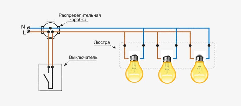 Подключение люстры к двойному выключателю на 3 лампочек: Подключение люстры к двойному выключателю: схемы + правила монтажа