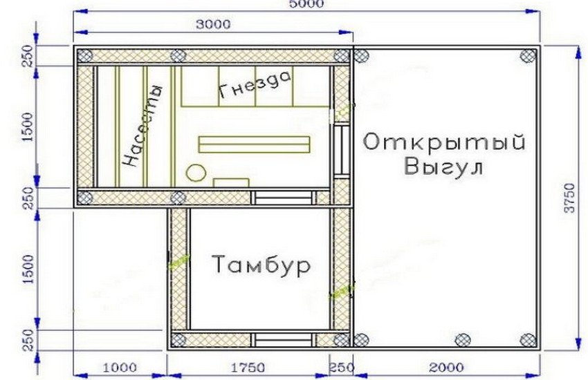 Размер курятника на 15 кур: Курятник на 15 кур