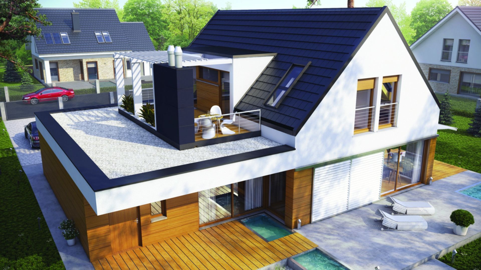 Прямая крыша дома: Устройство дома с плоской крышей. Плюсы и минусы
