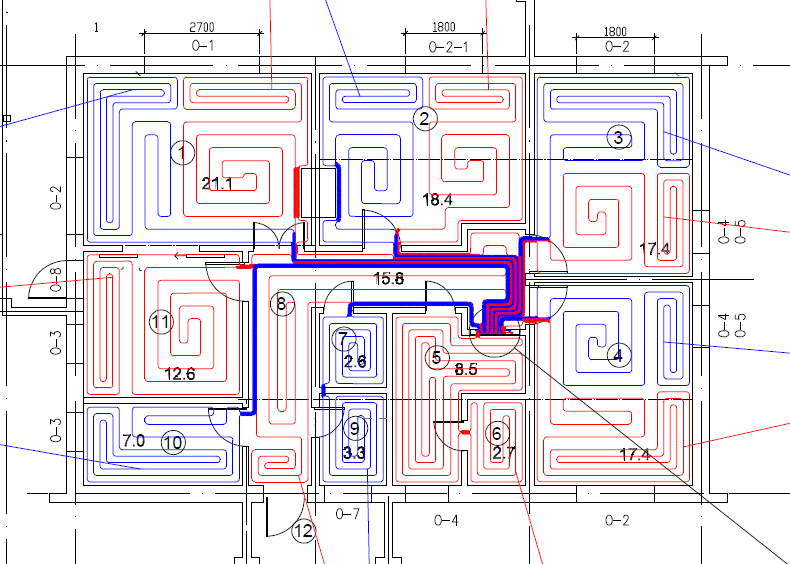 Схема монтажа теплых полов: Монтажные схемы водяных теплых полов в частном доме