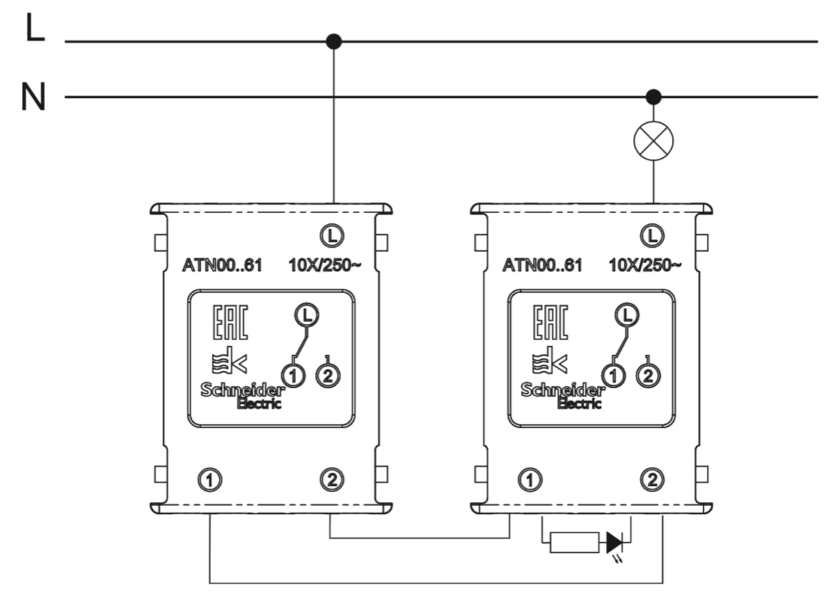 Электрическая схема проходного выключателя: Как подключить проходной выключатель. Схема подключения