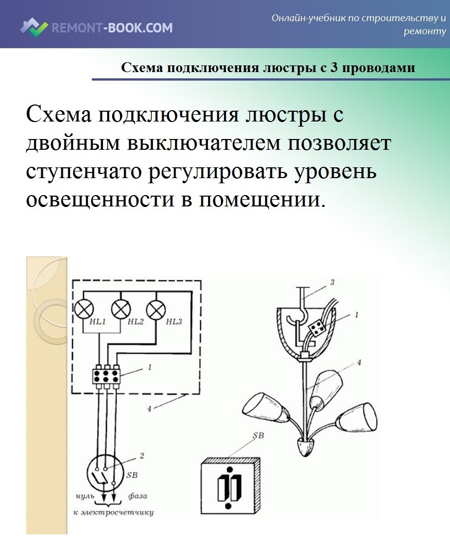Подключение люстры к двойному выключателю на 3 лампочек: Подключение люстры к двойному выключателю: схемы + правила монтажа