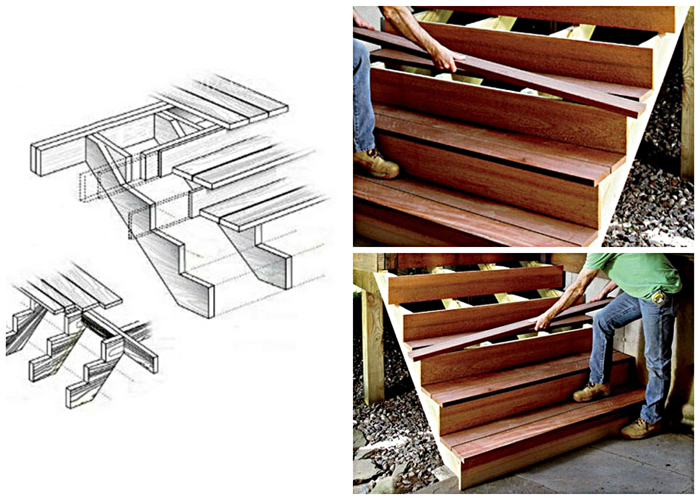 Изготовление входной лестницы на крыльцо: как правильно сделать из дерева