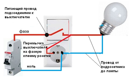 Подключение выключателя и розетки: Как подключить розетку и выключатель в одном корпусе