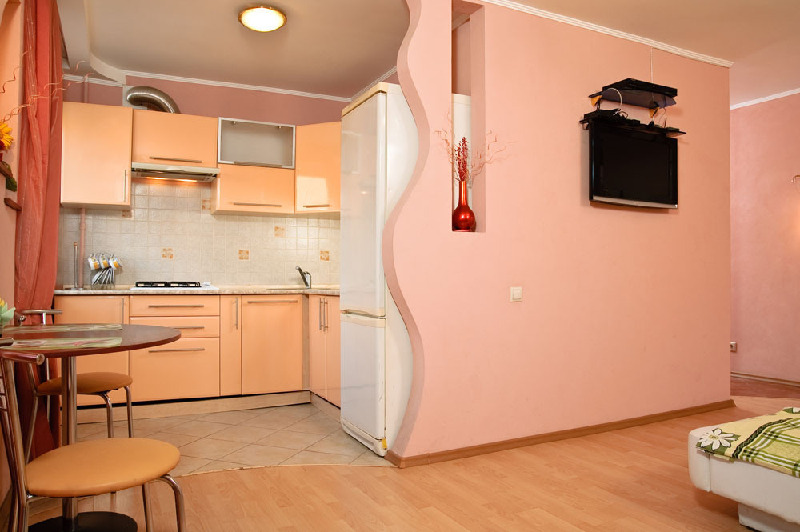 Комната совмещенная с кухней: как сделать кухню вместе с гостиной, а перенести спальню