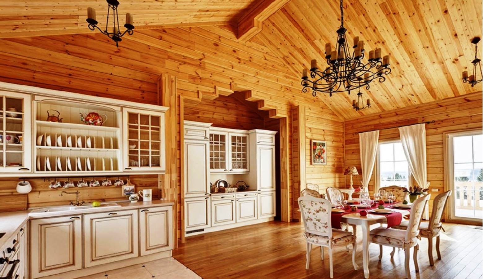 Фото деревянный дом интерьер внутри фото: фото внутри гостиной, кухни, спальни, мансарды