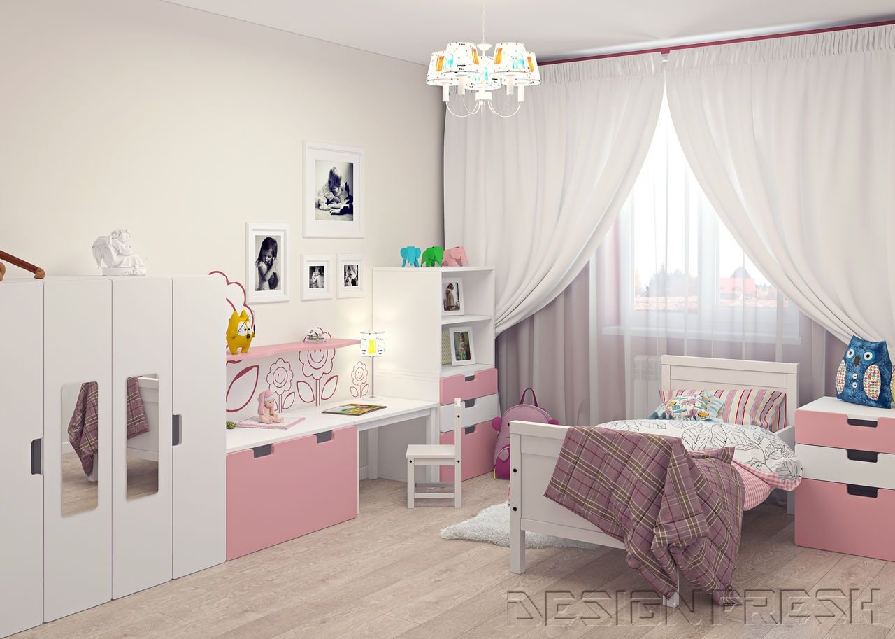Интерьеры детских комнат для девочек: 33 идеи дизайна детской комнаты для девочки