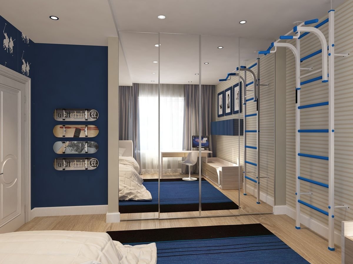 Интерьер для комнаты двух мальчиков: Комната для двух мальчиков разного возраста: дизайн для школьников и подроствов с двумя кроватями, бюджетный интерьер