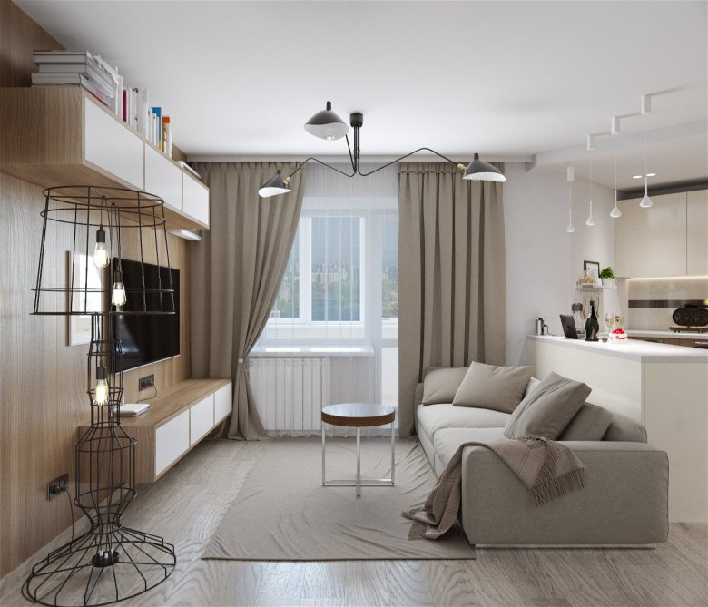 Однокомнатные квартиры дизайн: 100 лучших идей для интерьера, фото