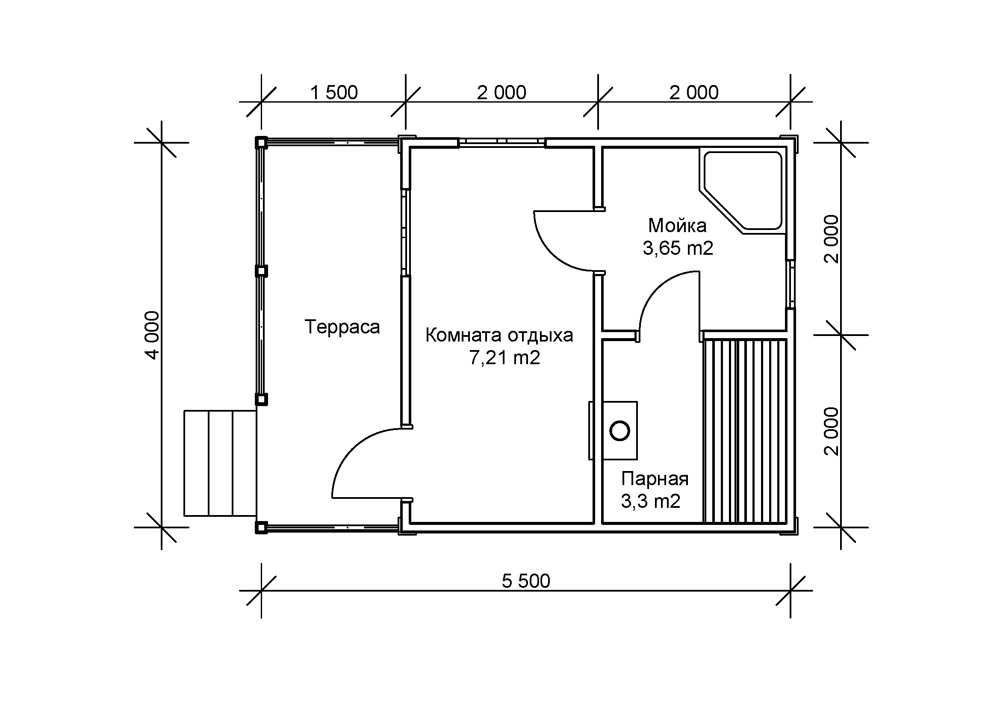 План бани 4х5: планировка интерьера внутри помещения площадью 5х4, план помещения метражом 4х5, мойка и парилка отдельно