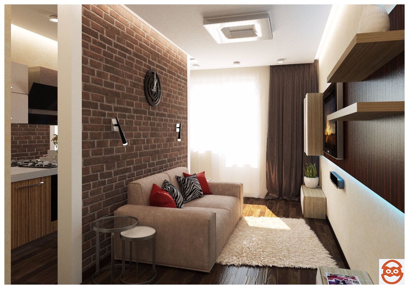 Проект ремонта квартиры однокомнатной: Дизайн-проект однокомнатной квартиры - ReRooms