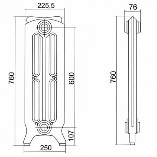 1 секция чугунного радиатора на сколько квадратов: Мощность 1 секции чугунного радиатора и площадь помещения