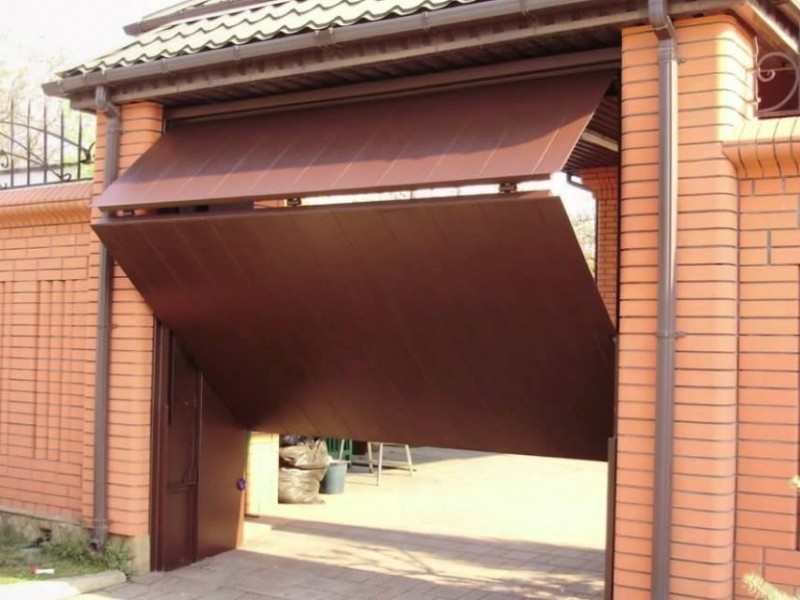 Складные подъемные ворота: чертежи и схемы гаражных ворот, самодельные секционные и складные изделия для гаража