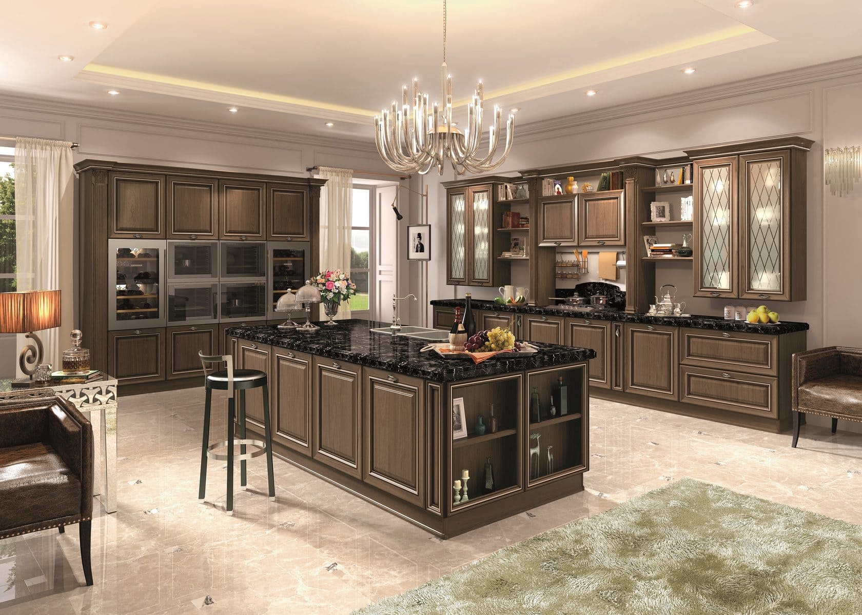 Темная кухня классика: выбираем классический дизайн кухни в коричневых и черных тонах, интерьер кухни в классическом стиле в цвете венге