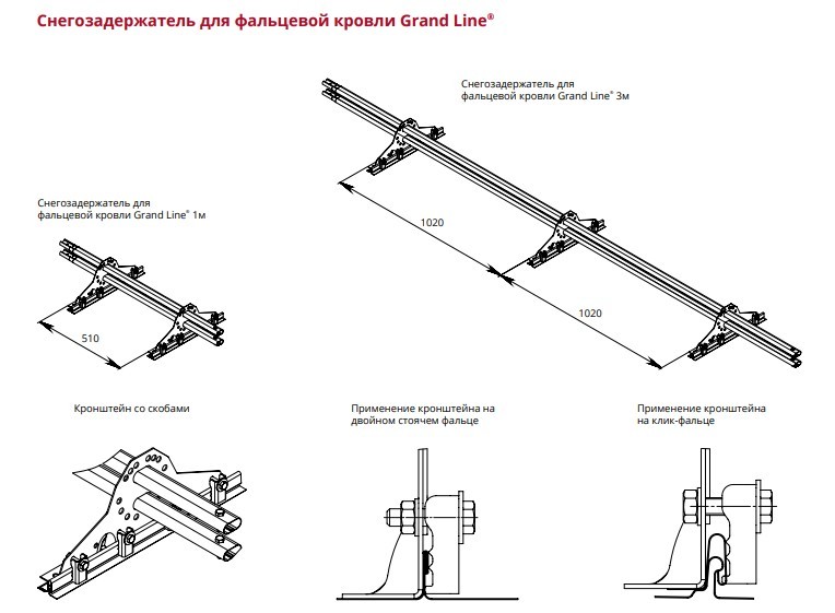 Размеры снегозадержателей: Размеры снегозадержателей для кровли