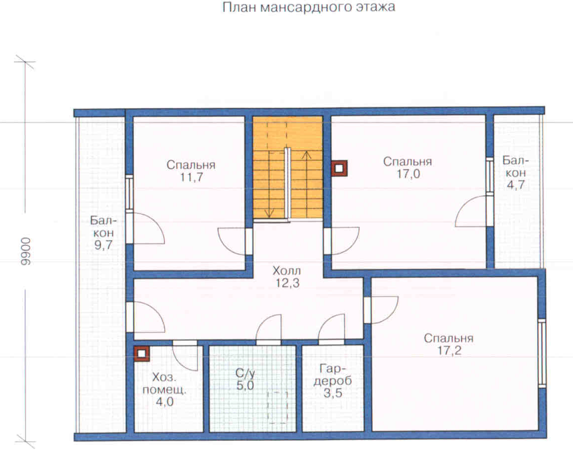 Проекты домов 11 на 9 с мансардой: Проекты домов 11 на 9 с мансардой, дом 11х9 м с мансардой