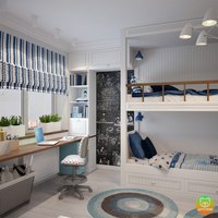 Интерьер для комнаты двух мальчиков: Комната для двух мальчиков разного возраста: дизайн для школьников и подроствов с двумя кроватями, бюджетный интерьер