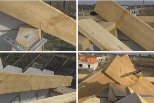 Установка стропил на мауэрлат двухскатной крыши: стропила своими руками, установка, как построить правильно пошагово