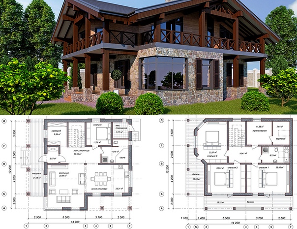 Проекты домов с чертежами и размерами: Скачать бесплатно чертежи проектов домов и коттеджей