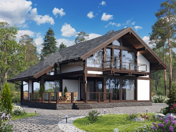 Каркасные дома с панорамными окнами: проекты и цены на строительство под ключ в СПб