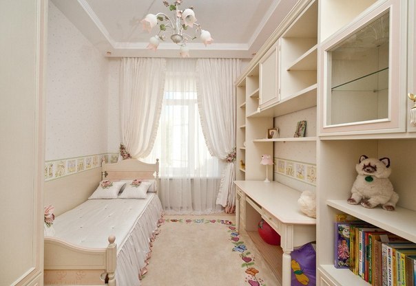 Интерьер для узкой комнаты для детской: 50 фото и 7 решений