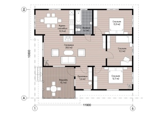 Дом 10 на 11: Проекты домов 10 на 11 в один этаж. Дом 10 на 11 м в 1 этаж. Проекты домов 10х11 одноэтажные