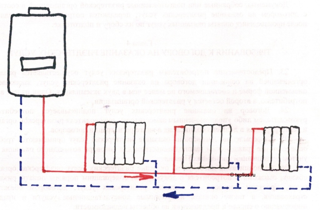 Однотрубное отопление в частном доме: Однотрубная система отопления частного дома, схема