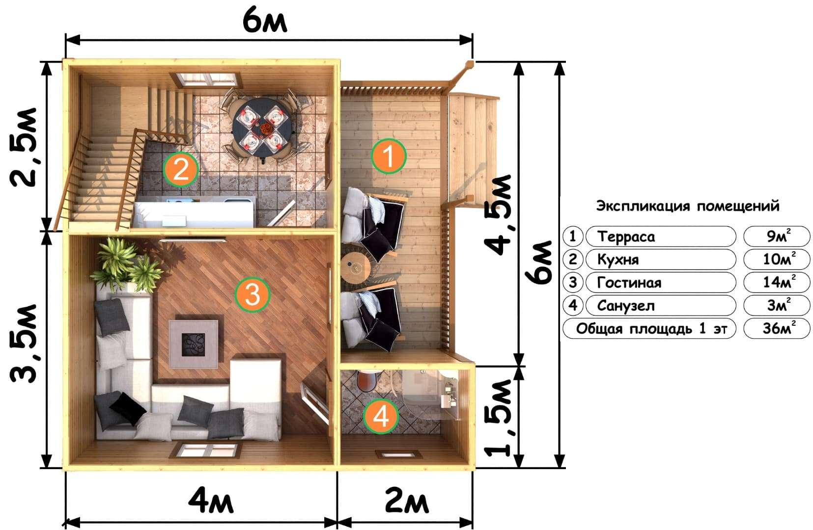 Дом два этажа 6 на 6: Дом в полтора этажа 6 на 6. 70 м2 – цена, характеристики, комплектация