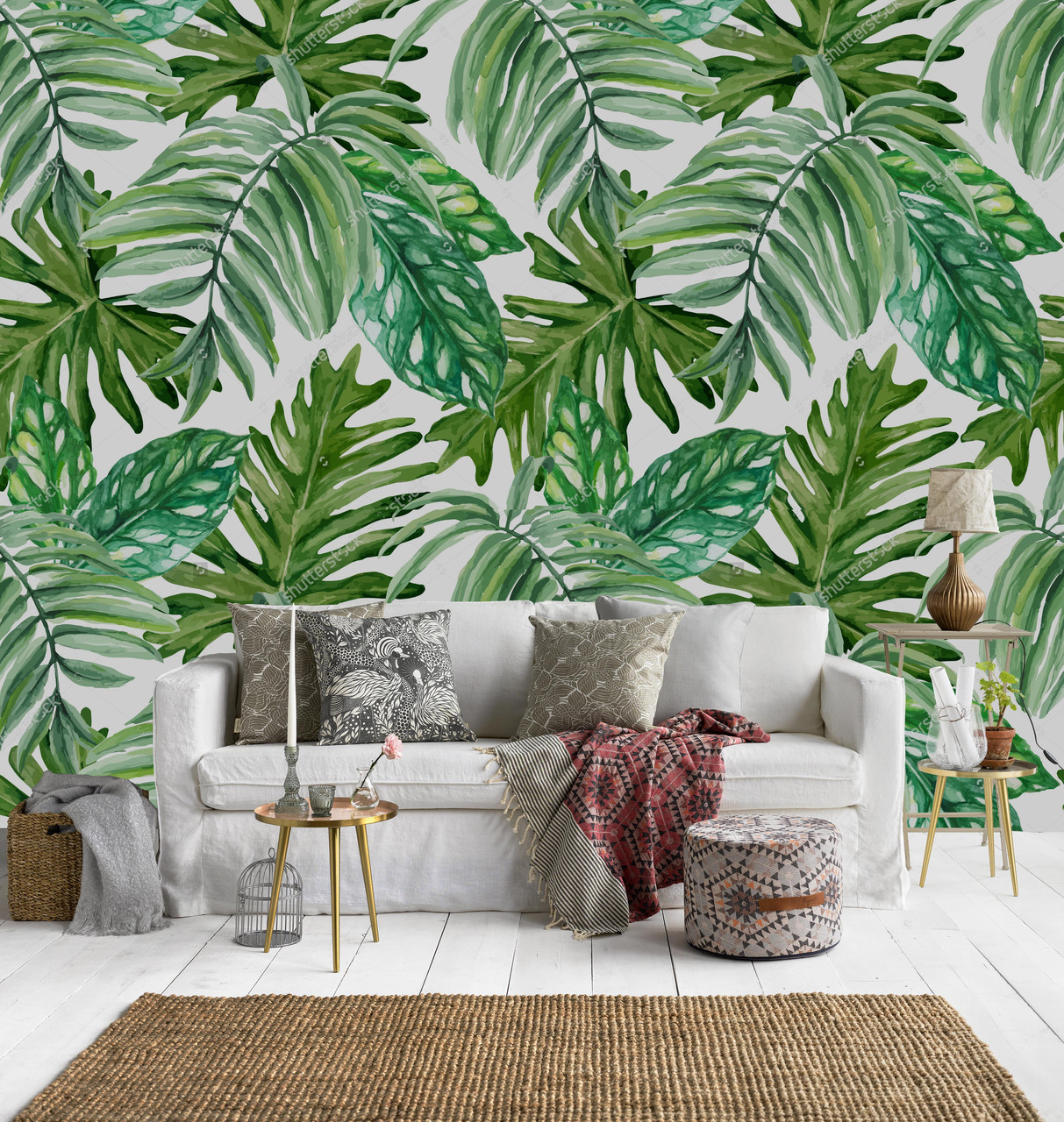 Обои с пальмовыми листьями для стен: Обои природа на стену, купить обои в Москве по лучшей цене