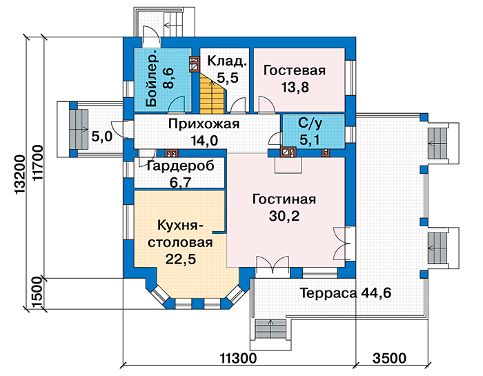 Проект дома 8 на 11 с мансардой: Проекты домов 8 на 11 с мансардой, дом 8х11 м с мансардой