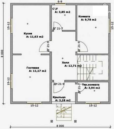 8 9 планировка дома – Проекты домов 8 на 9 метров, 8х9