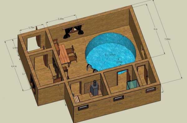 Бани проекты с бассейном фото – деревянные строения с бассейном под одной крышей, как построить своими руками, варианты с барбекю и бильярдом