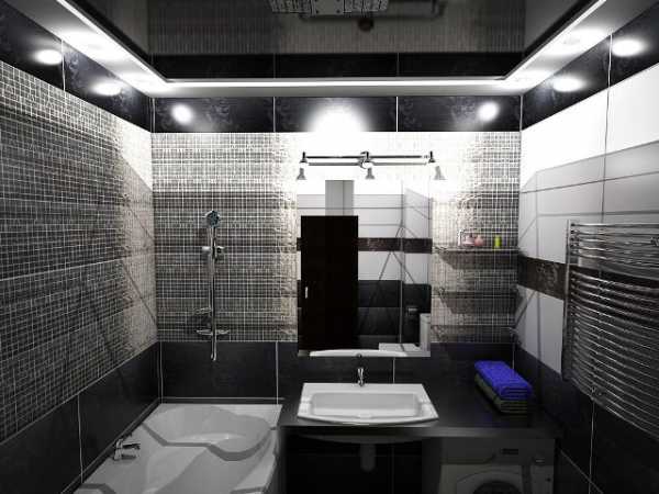 Черный потолок натяжной в ванной – Белый или чёрный натяжной потолок в ванной