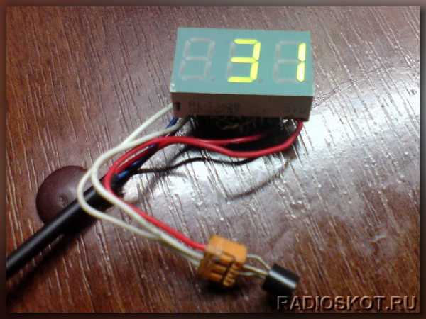 Цифровой термометр с выносным датчиком своими руками схема – Простой цифровой термометр своими руками с датчиком на LM35. Цифровой термометр с выносным датчиком своими руками схема