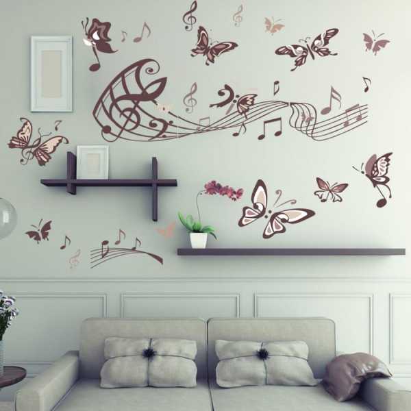 Декоративное украшение стен – Декор стен своими руками - 61 фото, виды декорирования, бабочками, в спальне, гостиной, детской, прихожей, тканью, под кирпич, фотографиями, видео