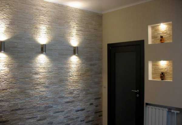 Декоративный камень для стен в коридоре дизайн фото – внутренняя отделка искусственным гибким и диким камнем в коридоре, варианты дизайна стен