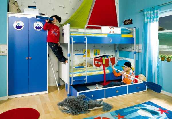 Дизайн для детской комнаты для двоих детей мальчиков – дизайн комнаты, для подростков разного возраста, мебель в интерьере, проект кровати, оформление маленькой планировки
