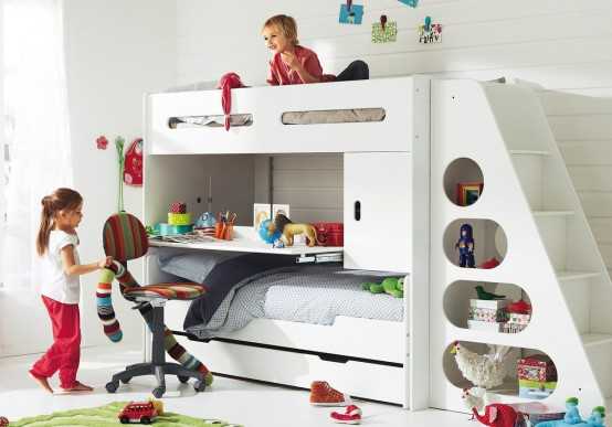 Дизайн для маленькой детской комнаты для двоих детей – 100 лучших идей детской комнаты для двоих детей на фото