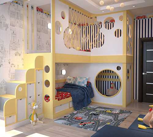 Дизайн комнаты для детей 2 – оригинальные решения в оформлении. Как оформить комнату для двоих детей. Организация детской комнаты для двоих. Мебель и оформление детской для двоих детей.Информационный строительный сайт |