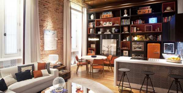 Дизайн комнаты студии с кухней фото – дизайн интерьера кухни, совмещенной с гостиной, планировка зала-кухни в частном доме, как обустроить