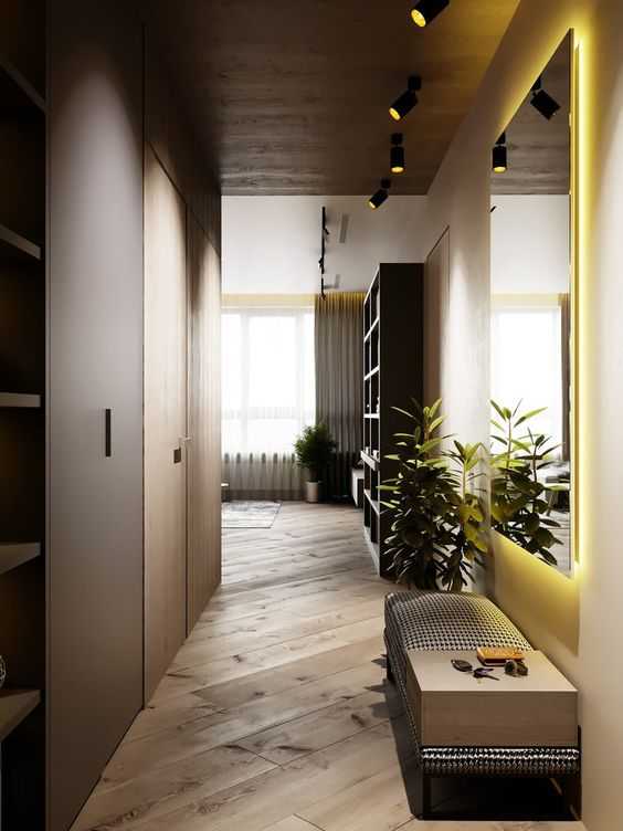 Дизайн в коридоре ремонт – реальные идеи и решения 2018, как визуально расширить длинное помещение в квартире, варианты-проекты интерьера коридора для «хрущевки»