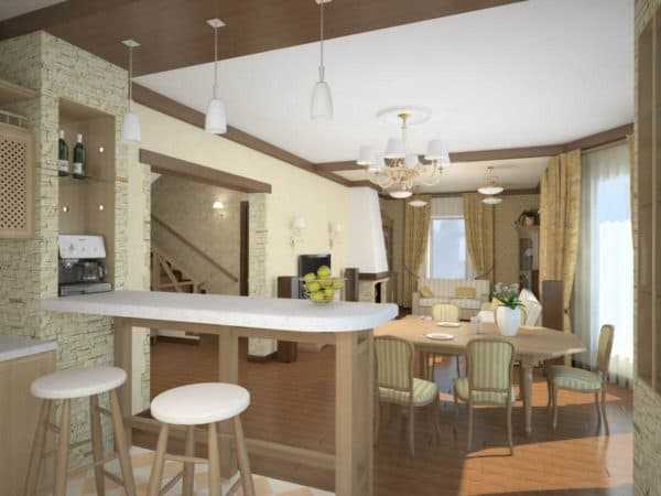 Дизайн зал совмещенный с кухней – как сделать кухню вместе с гостиной, а перенести спальню