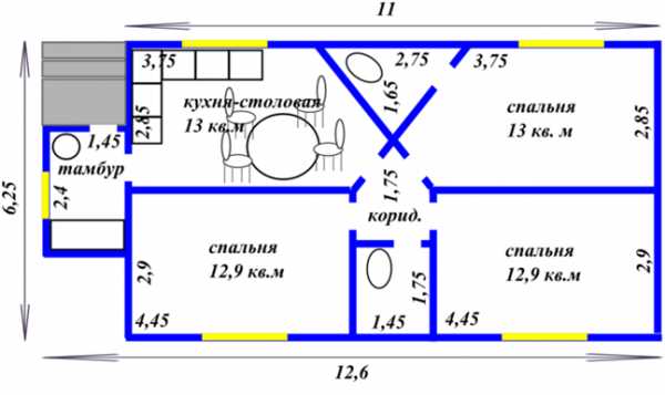 Дом 6 на 12 – Проект двухэтажного дома из бруса 6х12 с мансардой. Заказать брусовой дом 6х12: планировка и фото