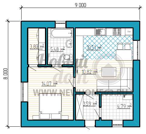 Дом 8 на 9 – Проекты домов 8 на 9 в два этажа. Дом 8 на 9 м в 2 этажа. Проекты домов 8х9 двухэтажные