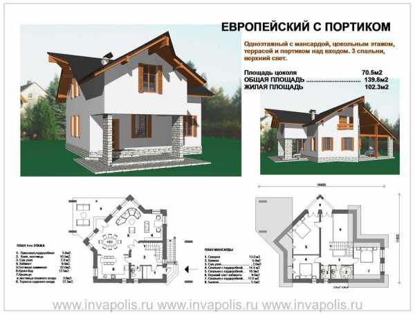 Дом с треугольным эркером – Серия ЕВРОПЕЙСКИЙ проекты в европейском стиле с треугольным эркером, балкончиком и навесом.