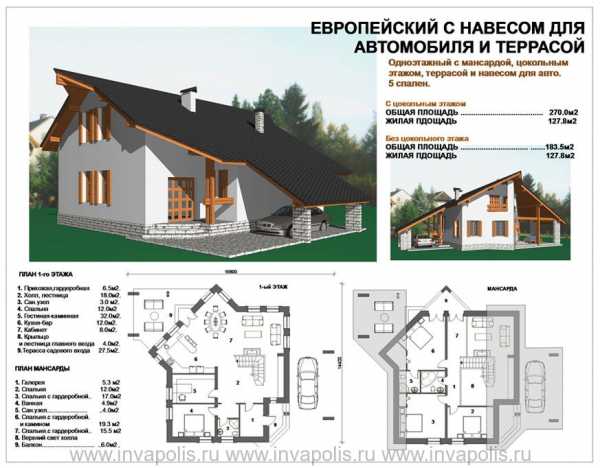 Дом с треугольным эркером – Серия ЕВРОПЕЙСКИЙ проекты в европейском стиле с треугольным эркером, балкончиком и навесом.