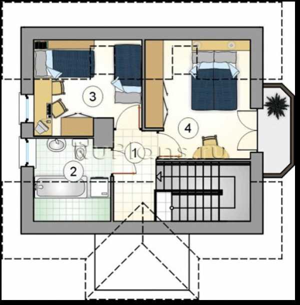 Дома 8 на 8 двухэтажный – двухэтажный и одноэтажный дом площадью 6х8 м с санузлом, оформление дачного строения с туалетом