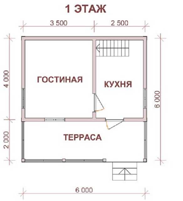 Домик 6 на 6 планировка – Планировка двухэтажного дома 6х6 с мансардой и без нее