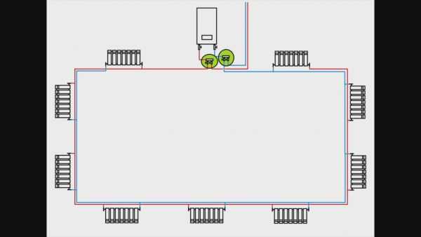 Двухтрубная система отопления двухэтажного дома – варианты, схема с принудительной циркуляцией своими руками, однотрубная на два этажа с естественной циркуляцией, двухтрубная с теплым водяным полом